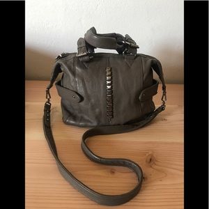 NWOT Pour La Victoire Taupe Leather Satchel Hand Bag